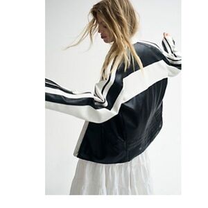 Free People Ryder Vegan Sport Moto Jacket
